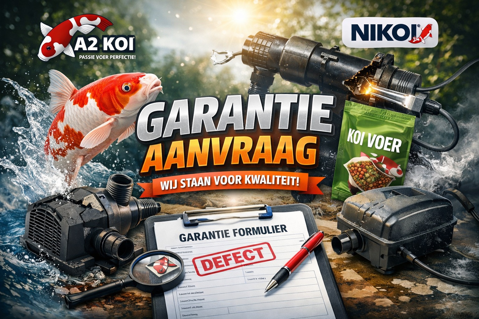 Garantieafwikkeling A2Koi / Nikoi.nl
