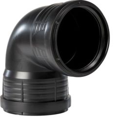 BOCHT PP AFVOER 88 GRADEN 50 MM MANCHET ZWART