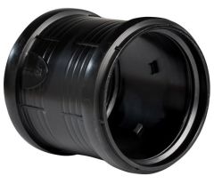 Overschuif/steekmof PP 110 mm zwart