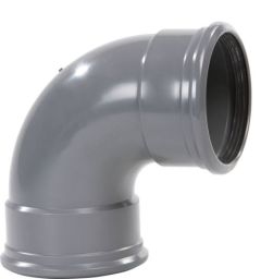 PVC BOCHT AFVOER 88 GRADEN 50 MM MANCHET