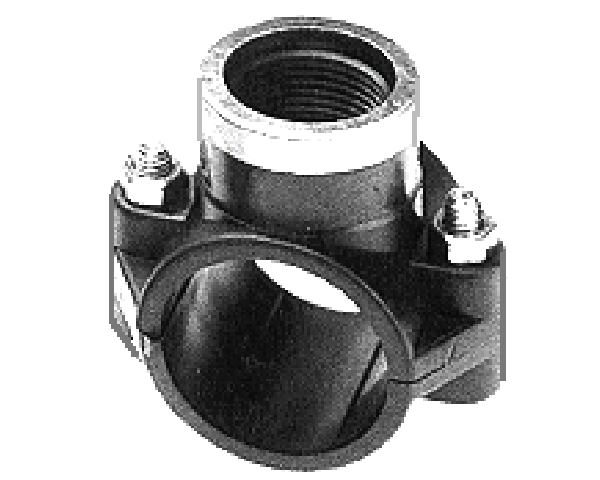 鍔 R Eerder Aanboorzadel PP met RVS ring 50 mm x 1"