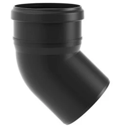 BOCHT PP AFVOER 45 GRADEN 110 MM MANCHET x SPIE ZWART