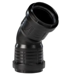 BOCHT PP AFVOER 45 GRADEN 50 MM MANCHET ZWART
