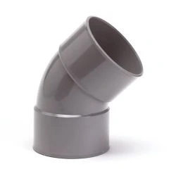PVC BOCHT AFVOER 45 GRADEN 2X LIJM 90 MM