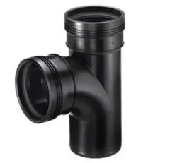 LAGE DRUK T-STUK 110 MM MANCHET x SPIE ZWART