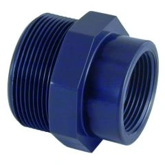 PVC verloopnippel 1" buitendraad 3/8" binnendraad PN10