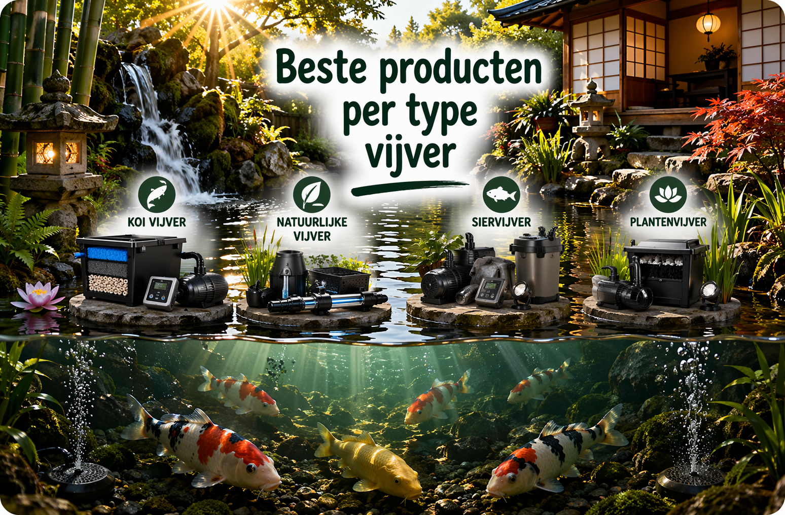 Beste producten per type vijver