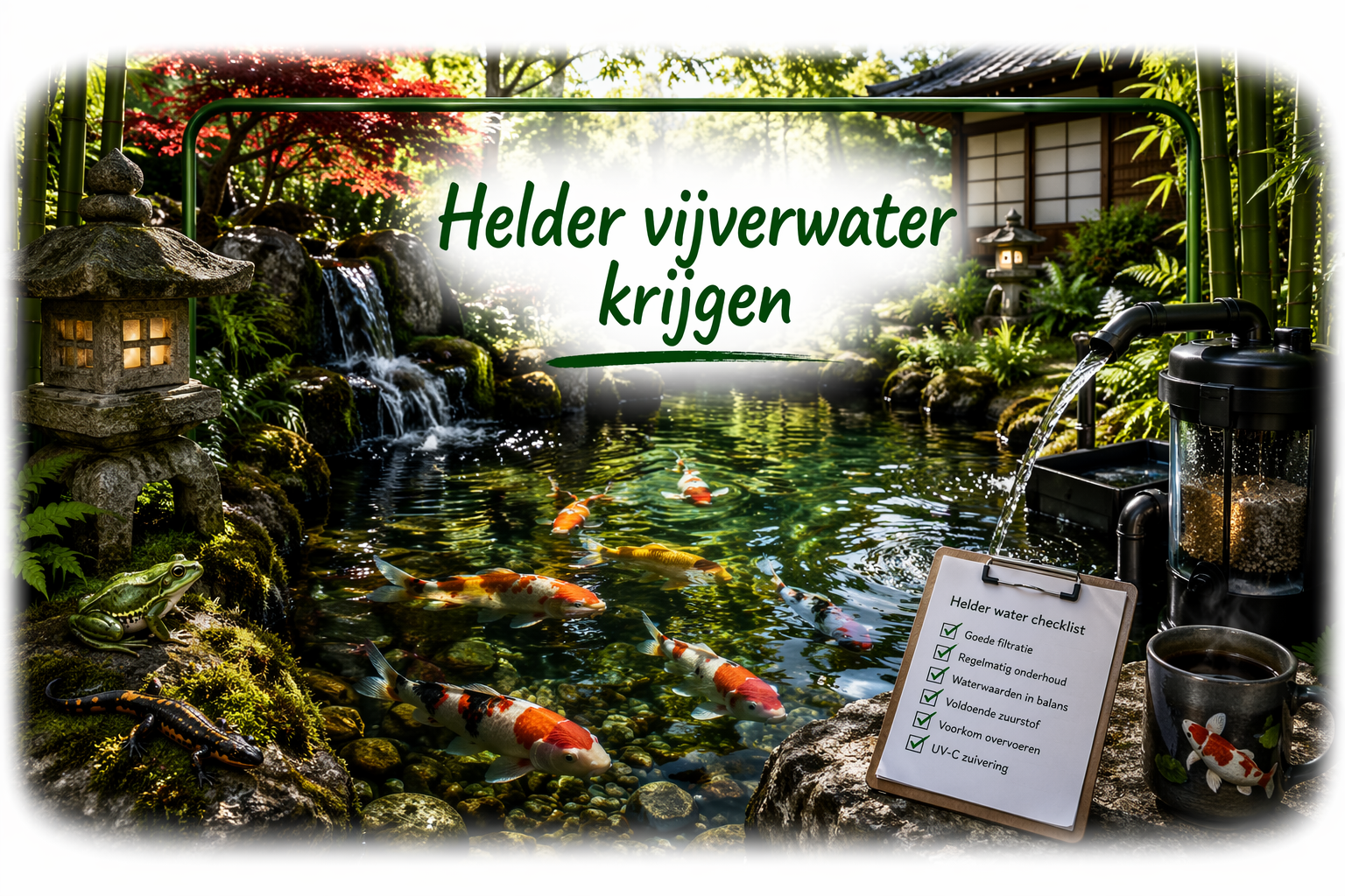 Helder vijverwater krijgen
