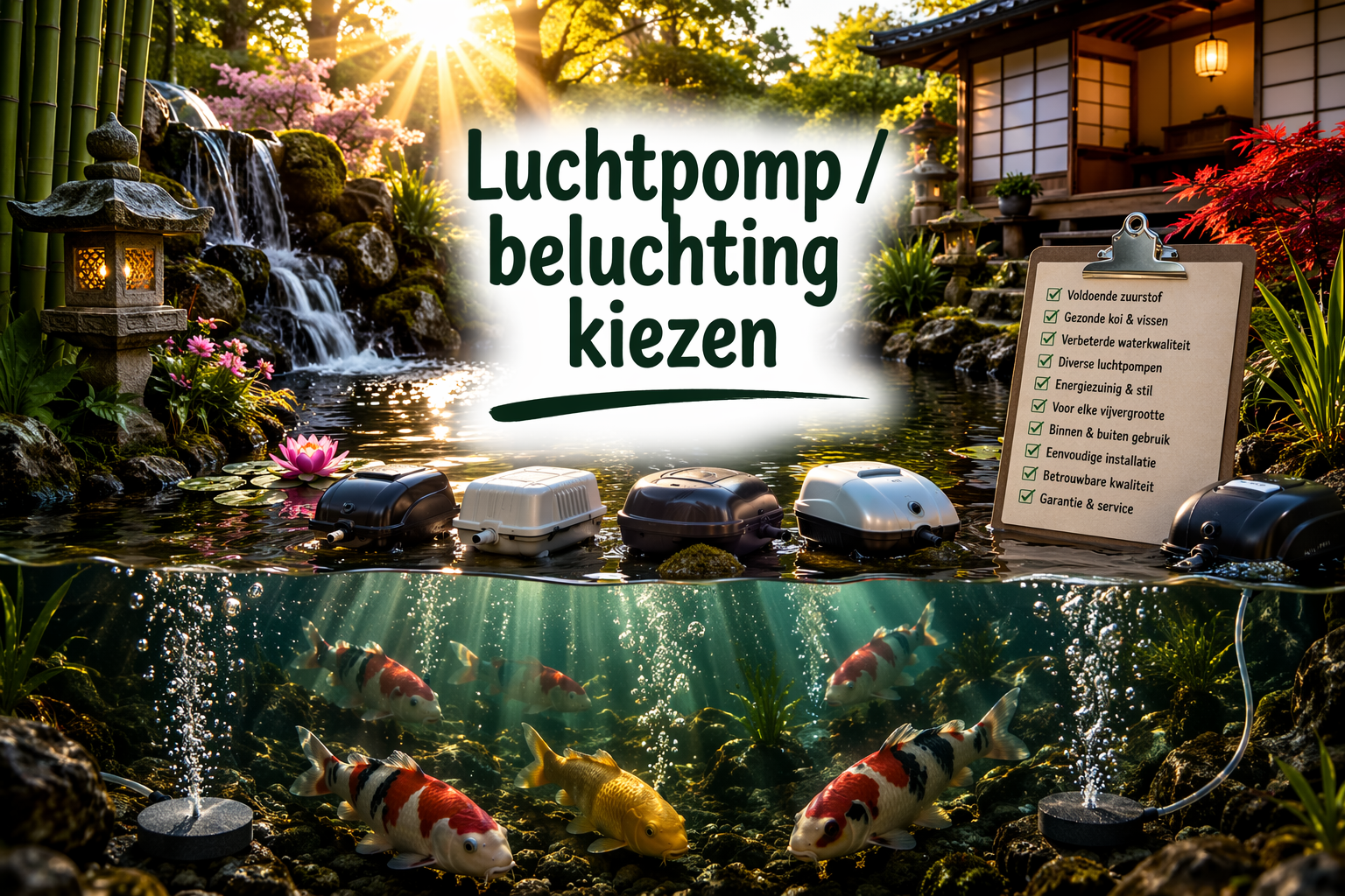 Luchtpomp / beluchting kiezen