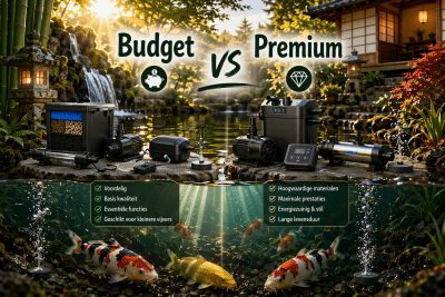 Budget vs premium vijverproducten