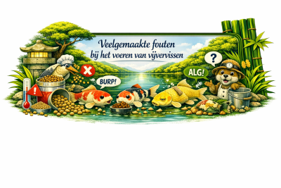 Veelgemaakte fouten bij het voeren van vijvervissen