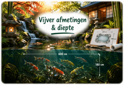Vijver afmetingen & diepte