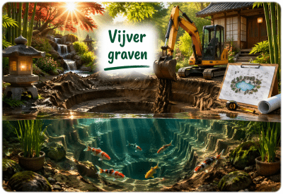 Vijver graven