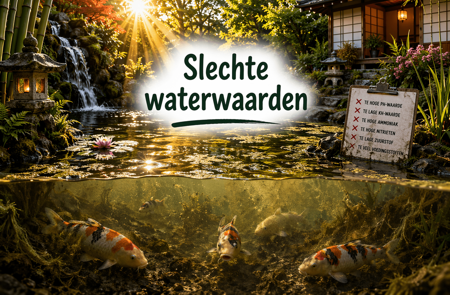 Slechte waterwaarden