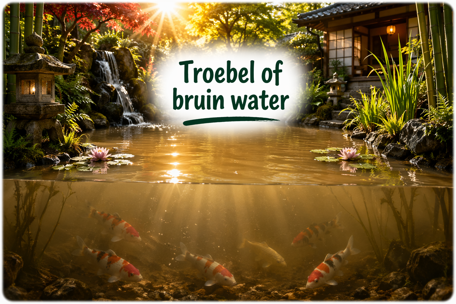 Troebel of bruin water