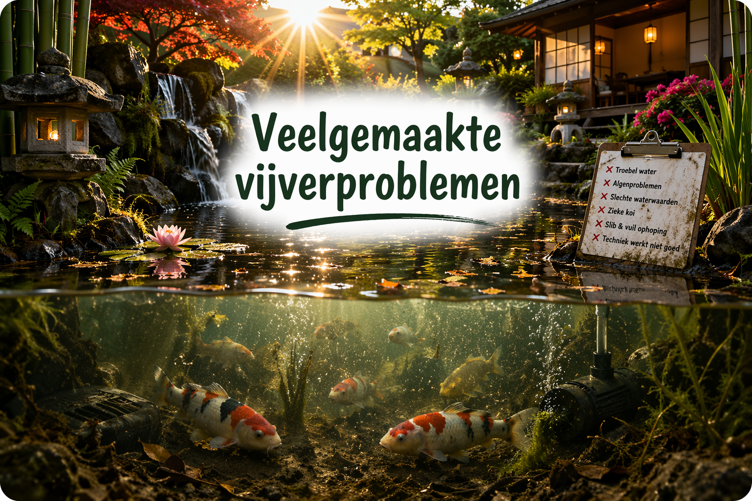 Veelgemaakte vijverproblemen