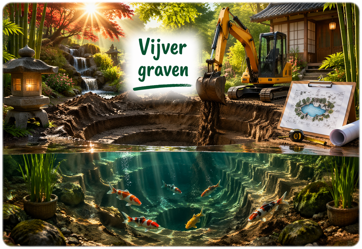 Vijver graven