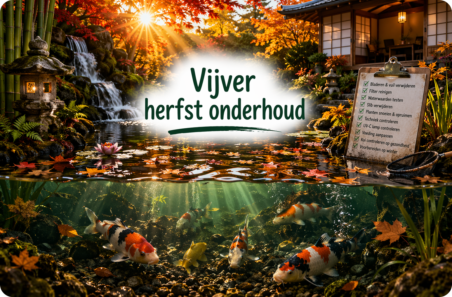 Vijver herfst onderhoud
