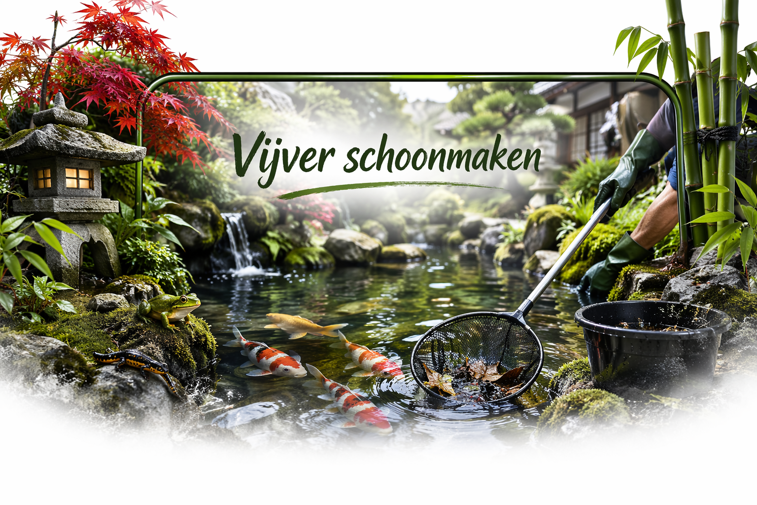 Vijver schoonmaken