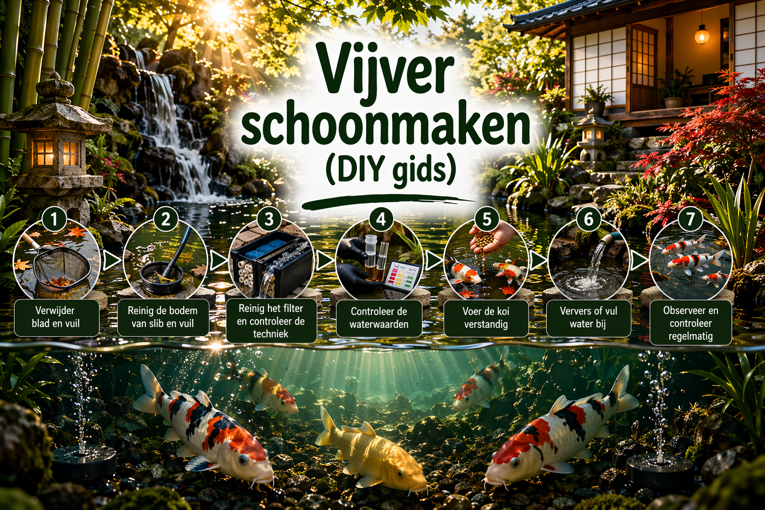 Vijver schoonmaken (DIY gids)
