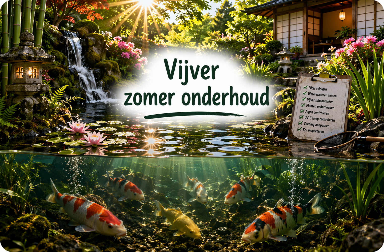 Vijver zomer onderhoud