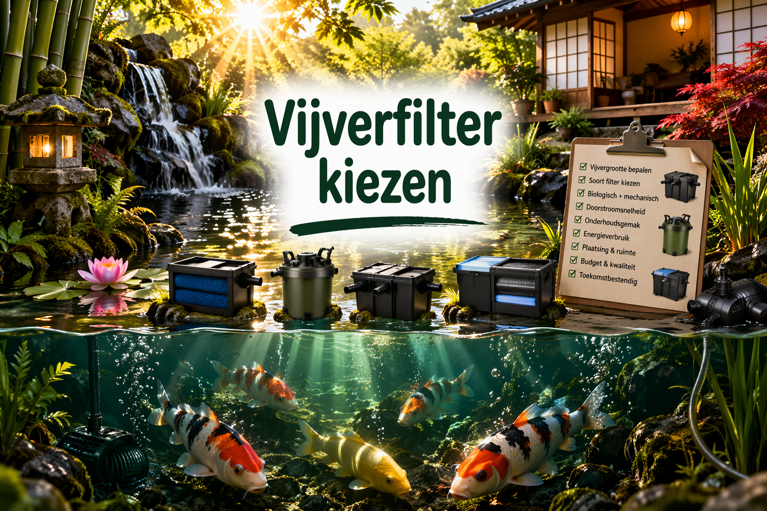Vijverfilter kiezen