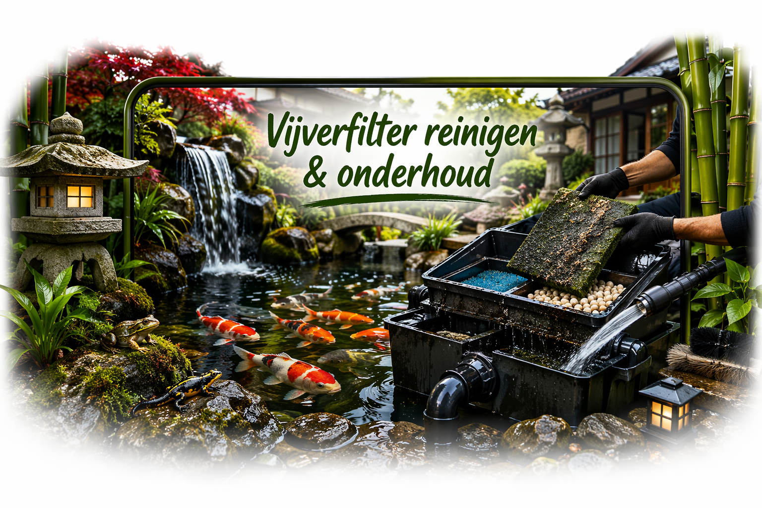Vijverfilter reinigen & onderhoud