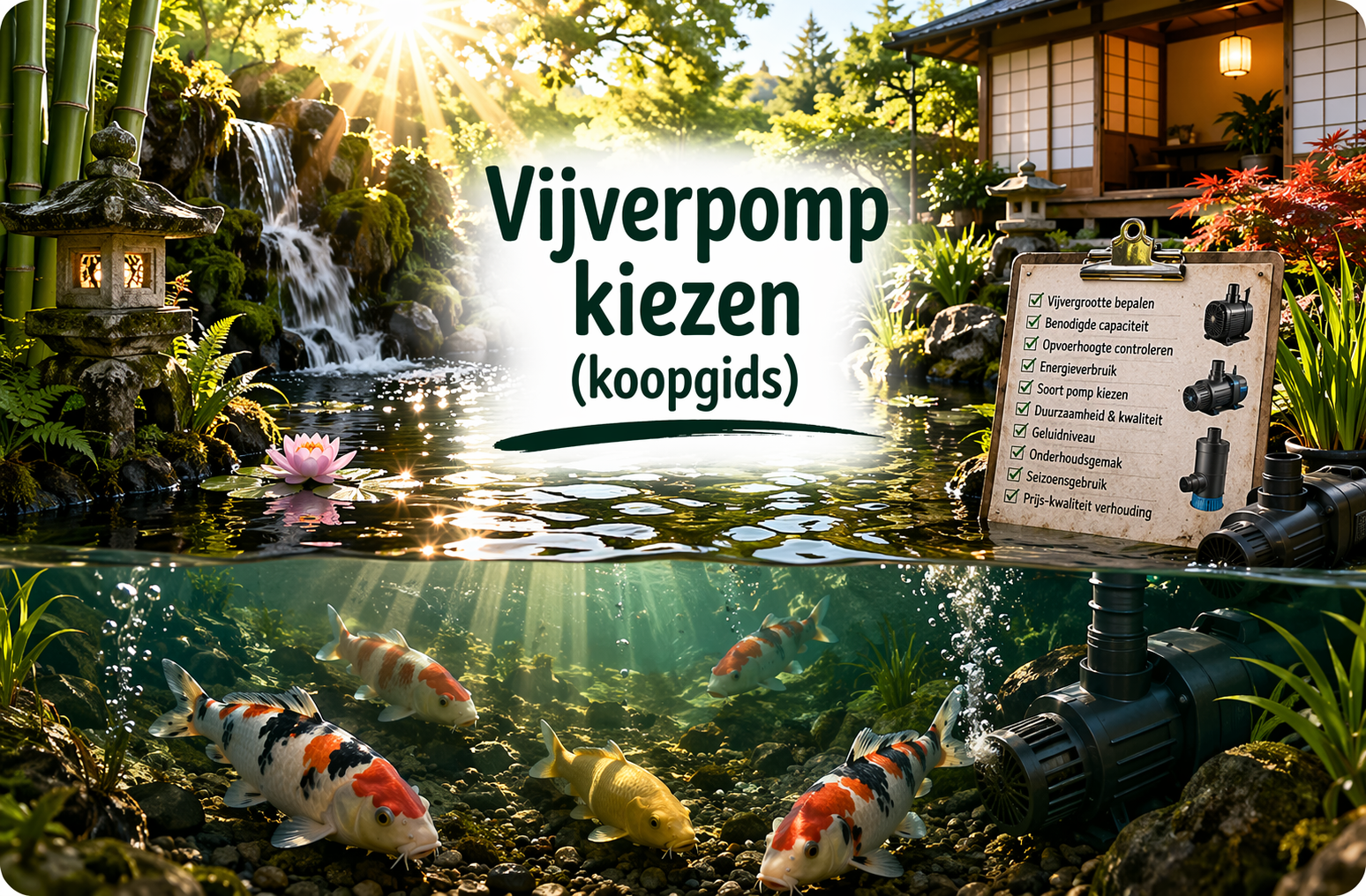Vijverpomp kiezen (koopgids)