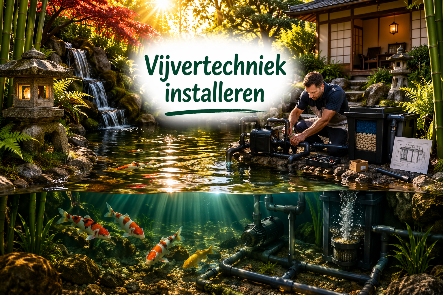 Vijvertechniek installeren