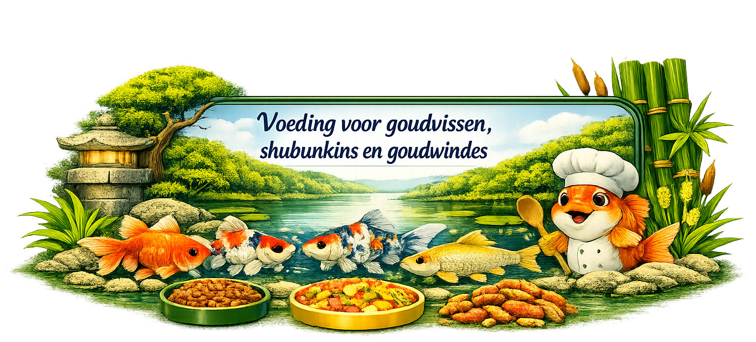 Voeding voor goudvissen, shubunkins en goudwindes