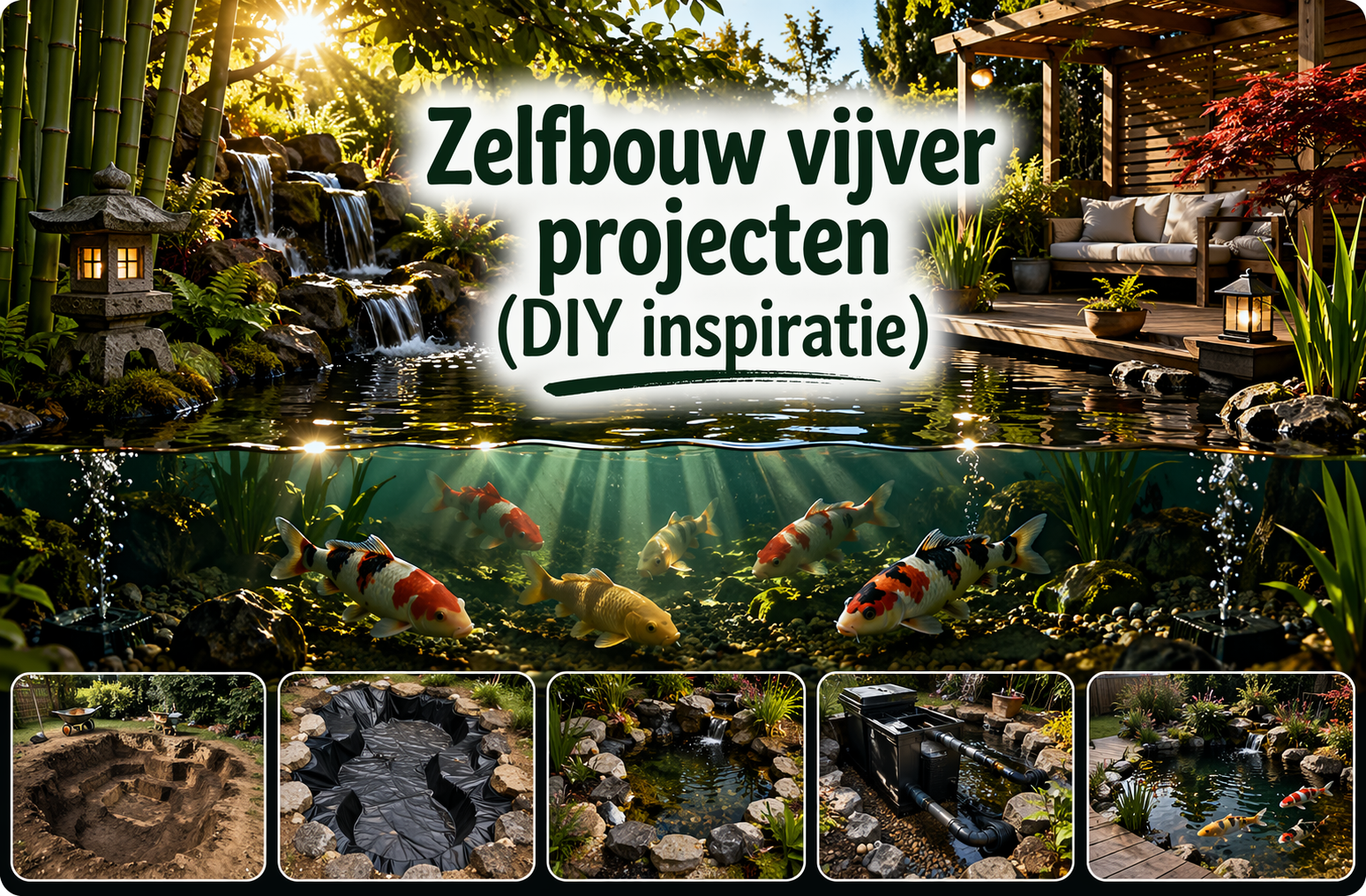 Zelfbouw vijver projecten (DIY inspiratie)