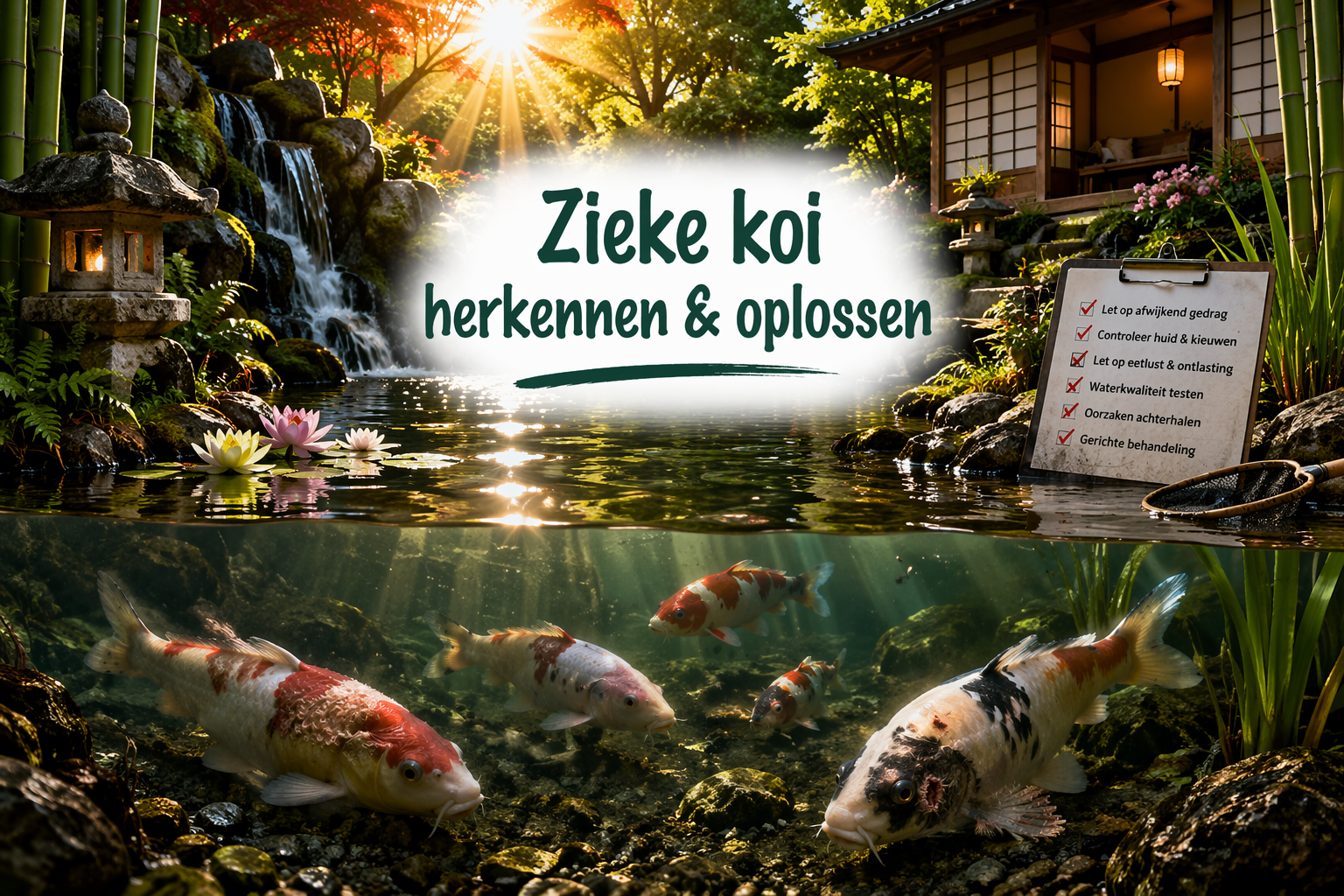 Zieke koi herkennen & oplossen