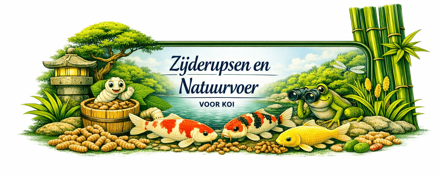 Zijderupsen en natuurvoer voor koi
