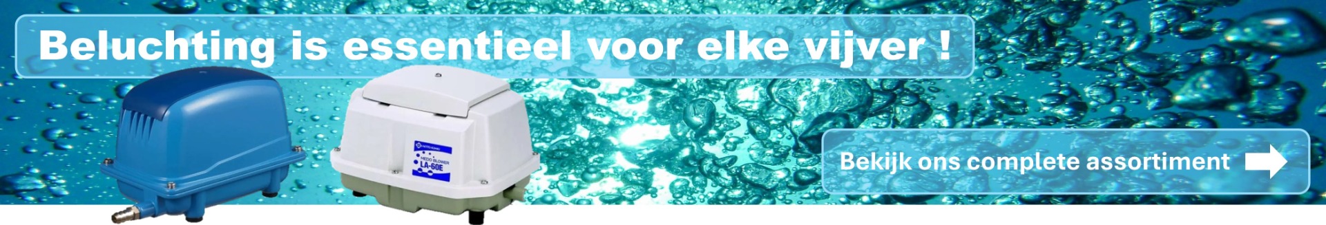 Vijverbeluchting is essentieel voor iedere vijver in iedere tijd van het jaar.